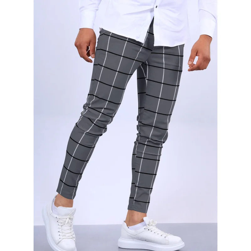 Pantalon décontracté à carreaux pour Hommes, nouveau - Liquidation massive - 25%