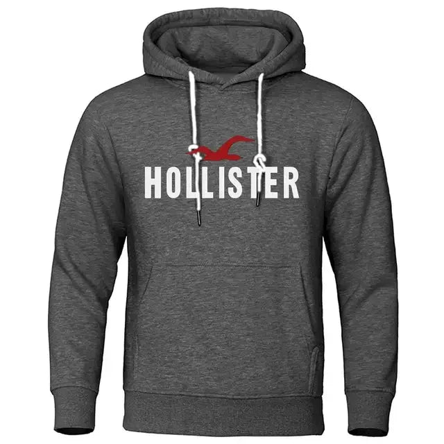 Pull décontracté imprimé Hollister pour Homme, pull col - Offre flash