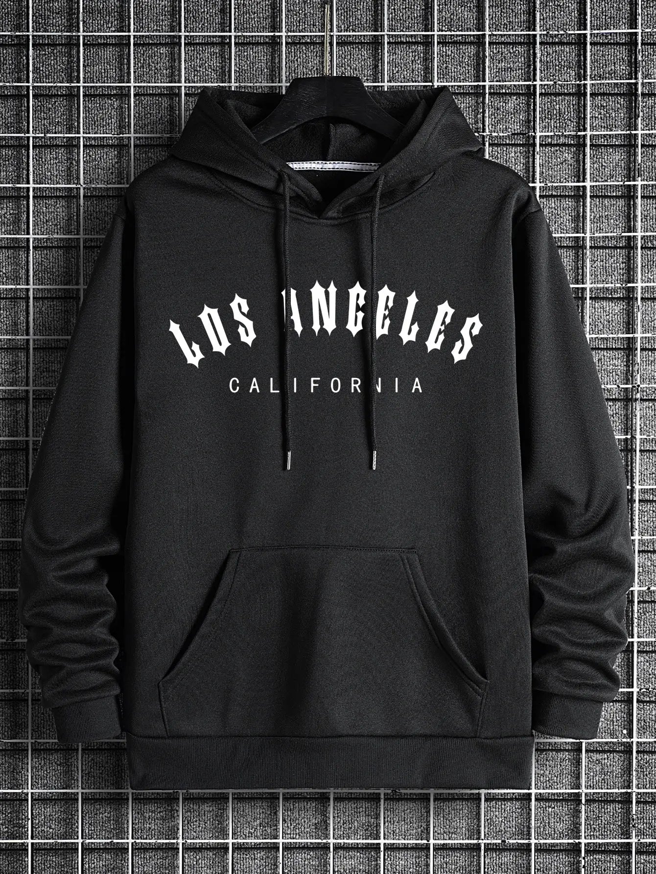 Sweat à capuche à motif de lettre d'art de Los Angeles - Super offre