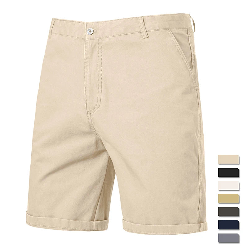 Short décontracté pour Homme en coton uni Bermuda coréen - Grande liquidation - 33%
