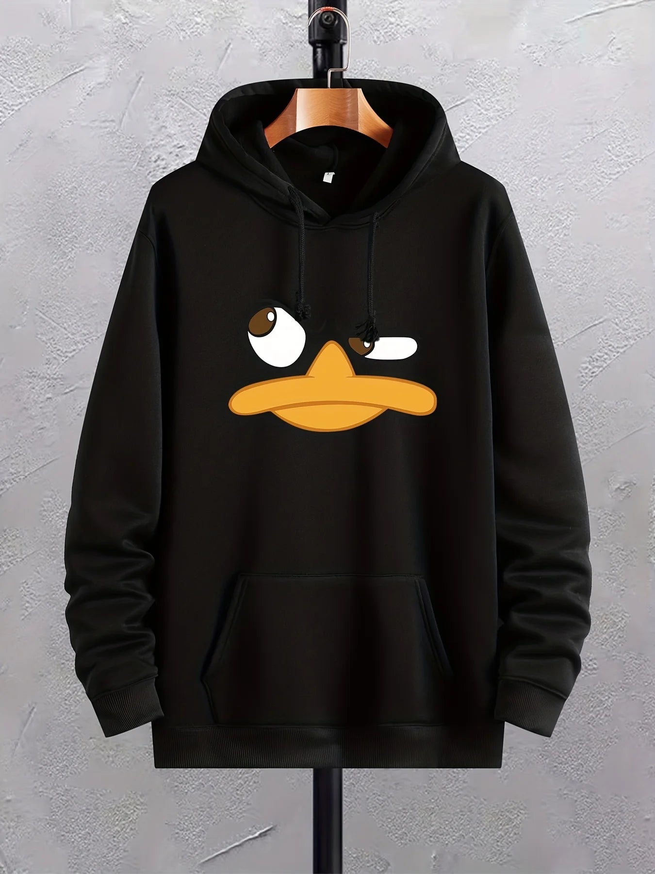 Sweat à capuche imprimé canard de dessin animé pour - Prix imbattables