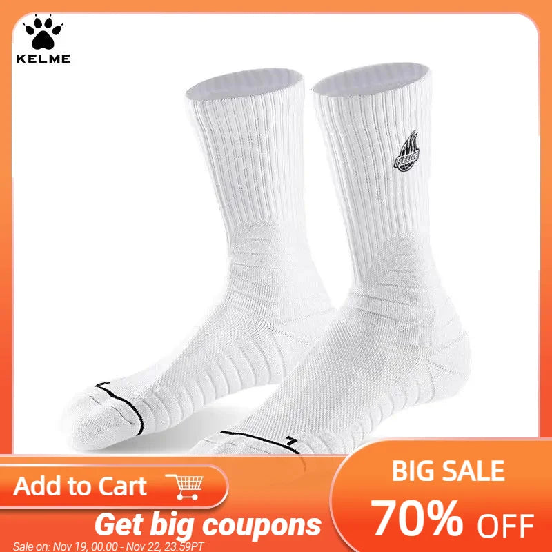 KELME Real Basketball Socks Hommes Américain Long - Super promo - 20%