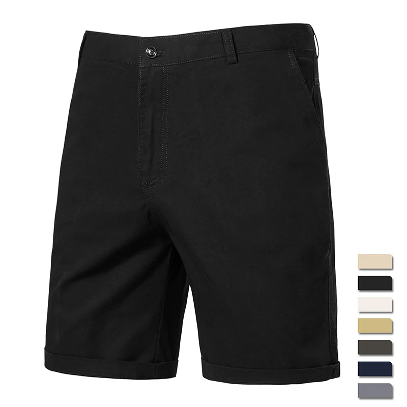 Short décontracté pour Homme en coton uni Bermuda coréen - Grande liquidation - 33%