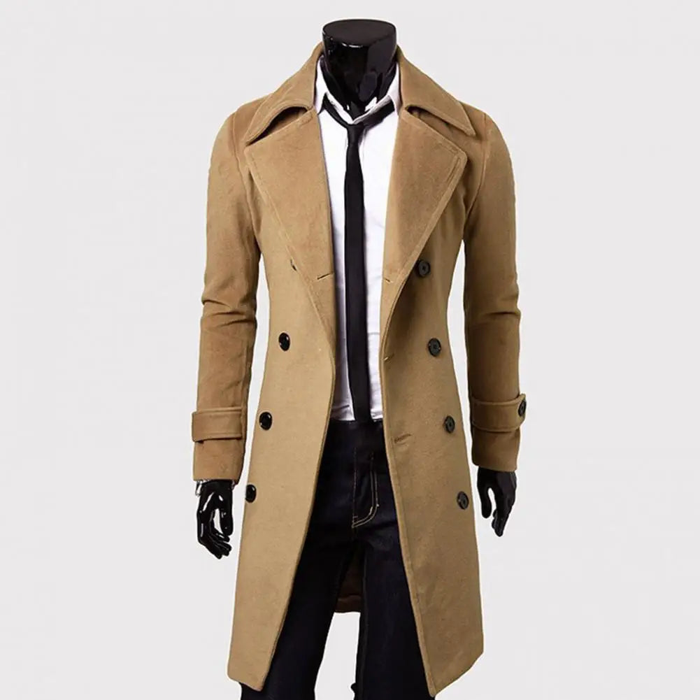 Trench - coat simple à double boutonnage pour , veste - Offre spéciale - 28%