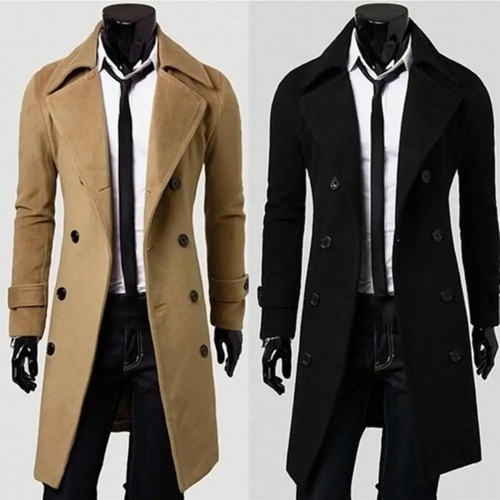 Trench - coat simple à double boutonnage pour , veste - Offre spéciale - 28%