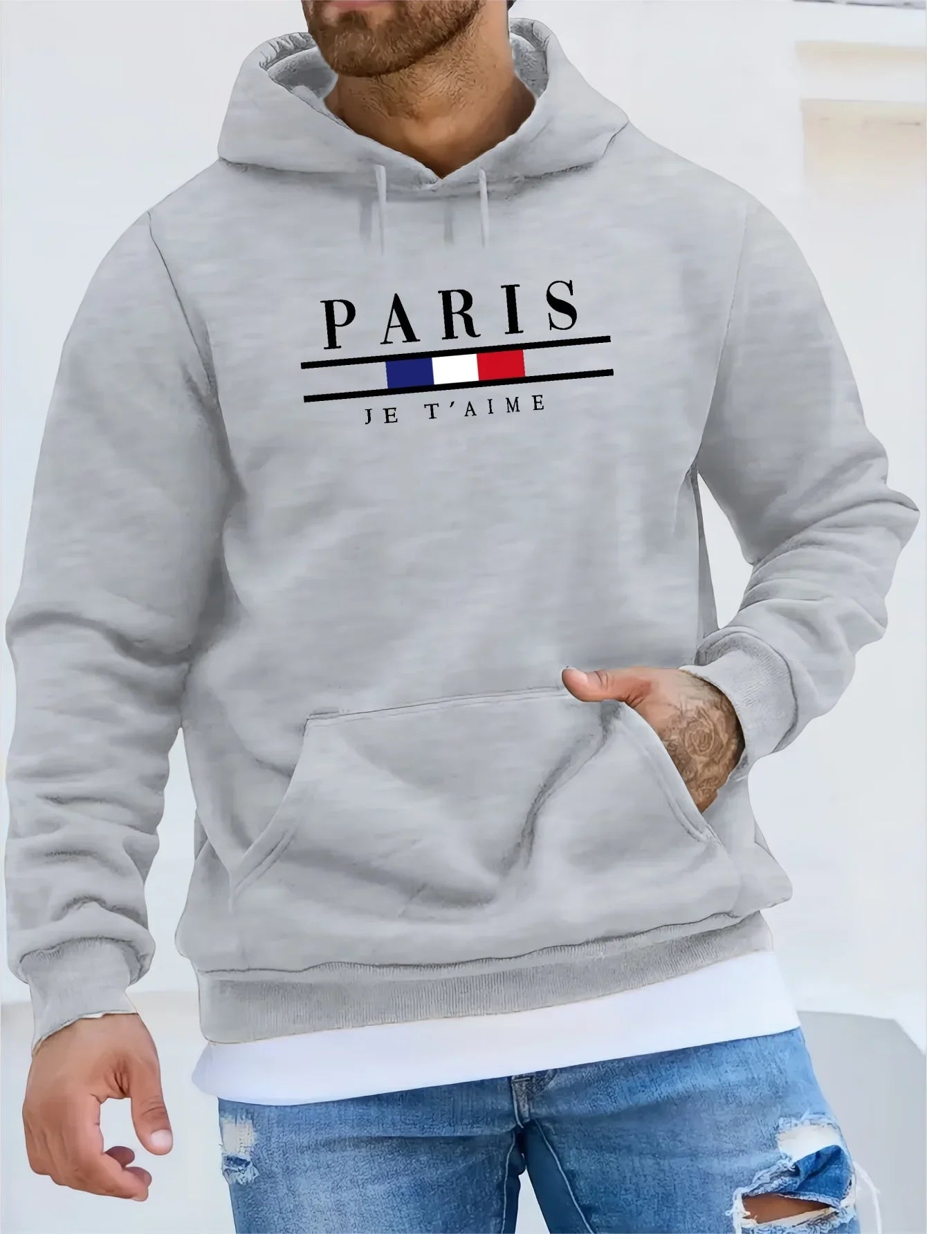 Sweat à capuche tendance pour Homme avec style sportif - Grande liquidation