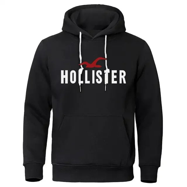 Pull décontracté imprimé Hollister pour Homme, pull col - Offre flash