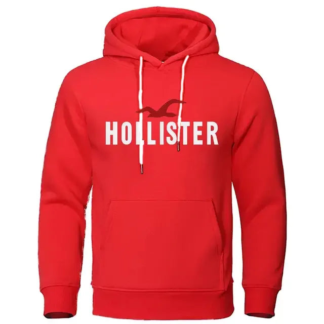 Pull décontracté imprimé Hollister pour Homme, pull col - Offre flash