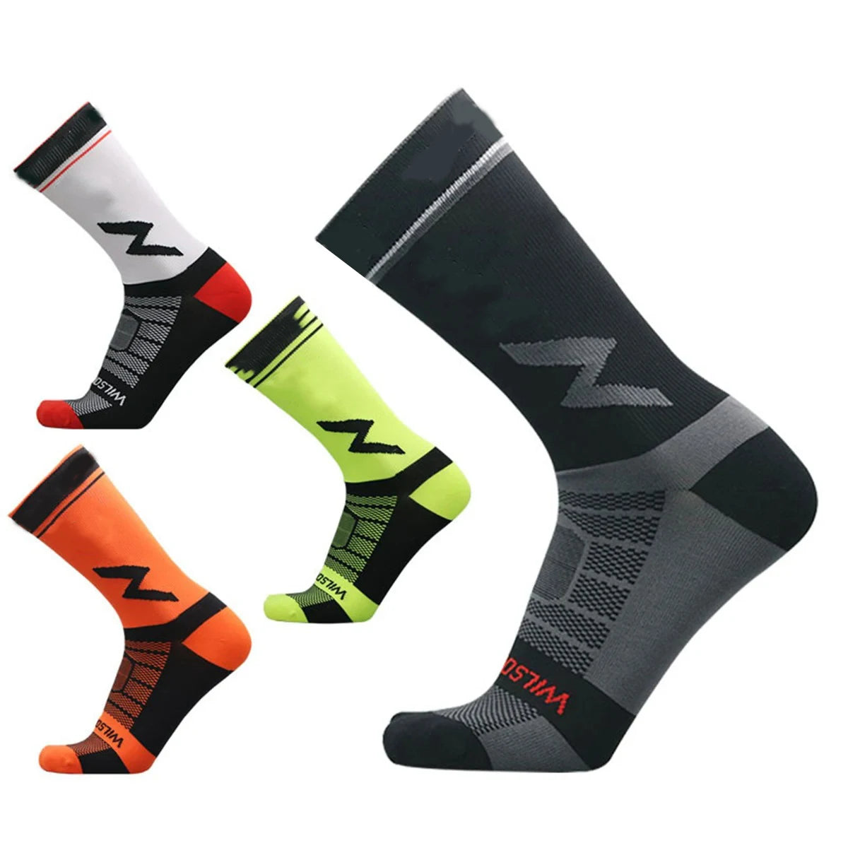 1 paire de chaussettes de cyclisme pour entraînement - Offre flash - 45%