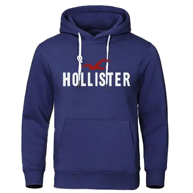 Pull décontracté imprimé Hollister pour Homme, pull col - Offre flash