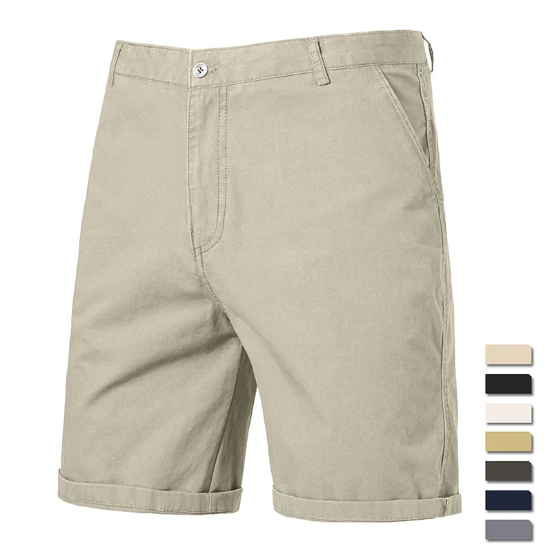 Short décontracté pour Homme en coton uni Bermuda coréen - Grande liquidation - 33%