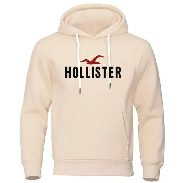 Pull décontracté imprimé Hollister pour Homme, pull col - Offre flash