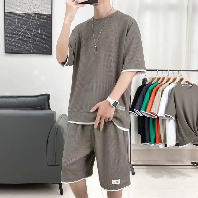 Ensemble 2 pièces pour Homme, t - shirt à manches courtes - Liquidation massive