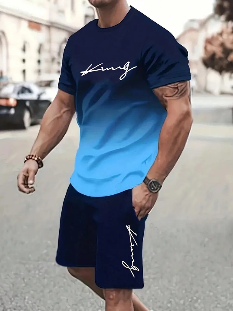 Ensemble t - shirt et short décontractés pour Hommes, - Solde exceptionnel