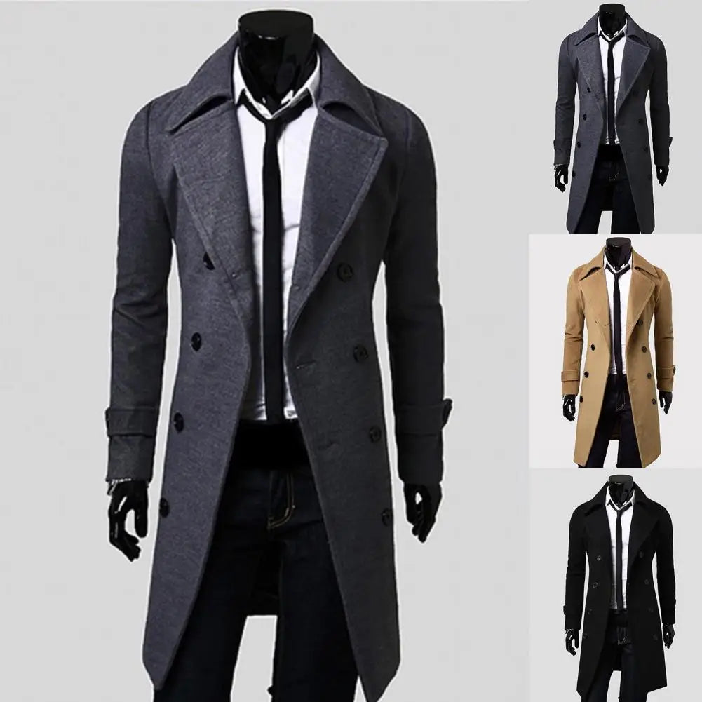 Trench - coat simple à double boutonnage pour , veste - Offre spéciale - 28%