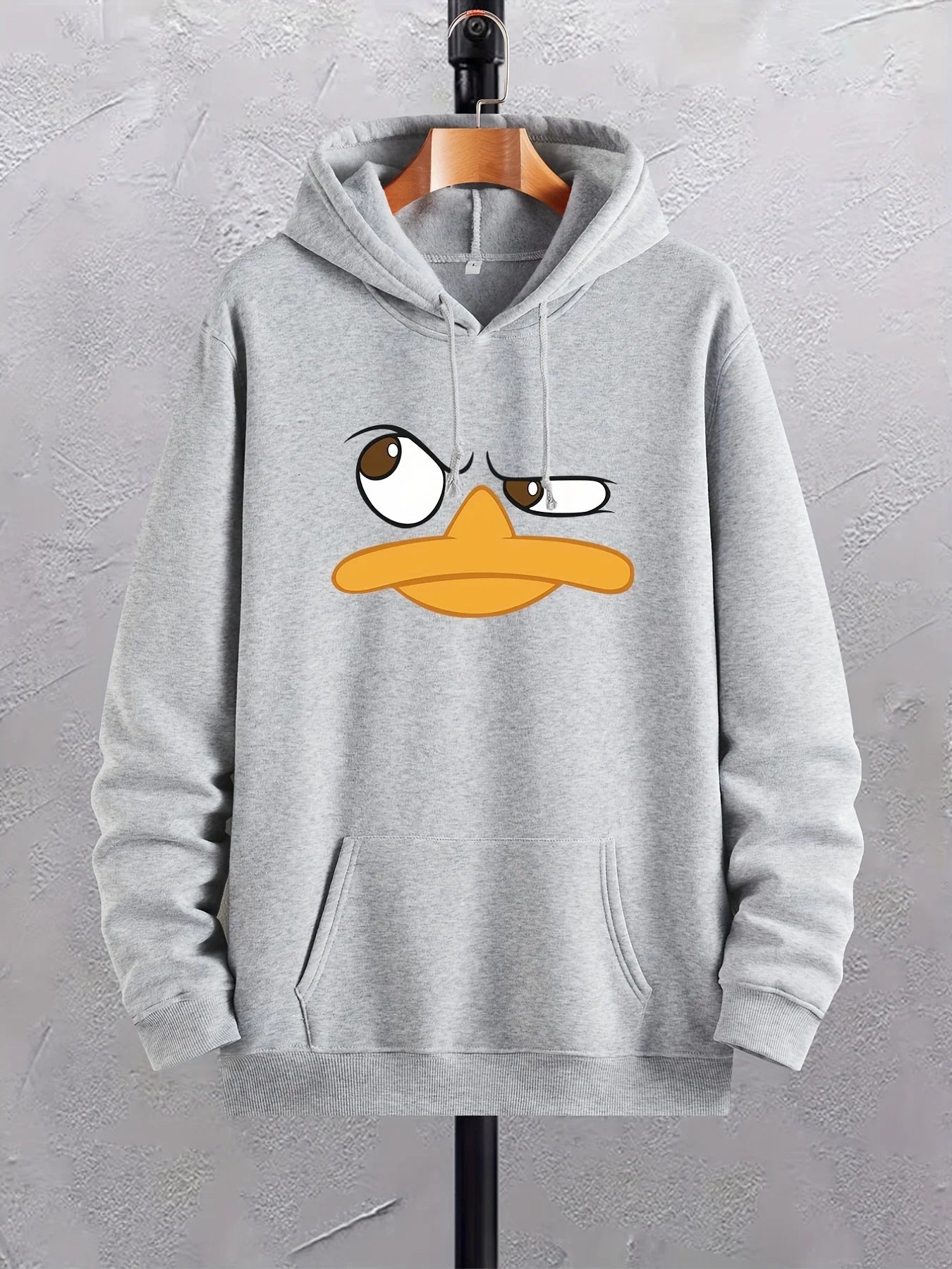 Sweat à capuche imprimé canard de dessin animé pour - Prix imbattables