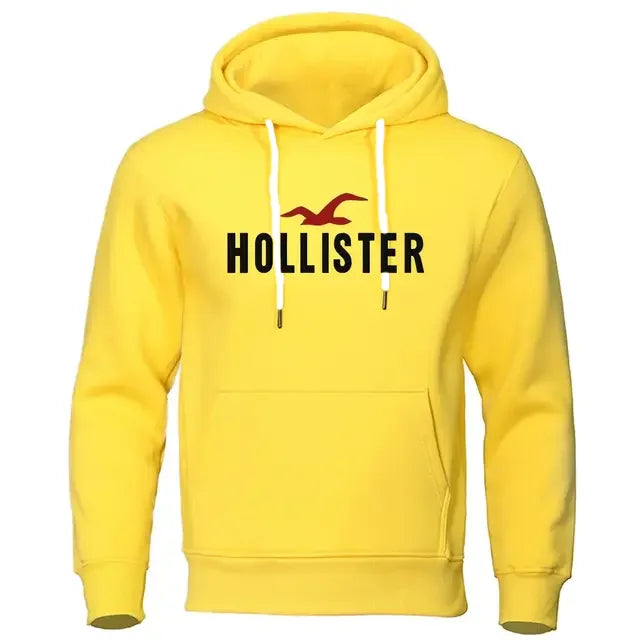 Pull décontracté imprimé Hollister pour Homme, pull col - Offre flash