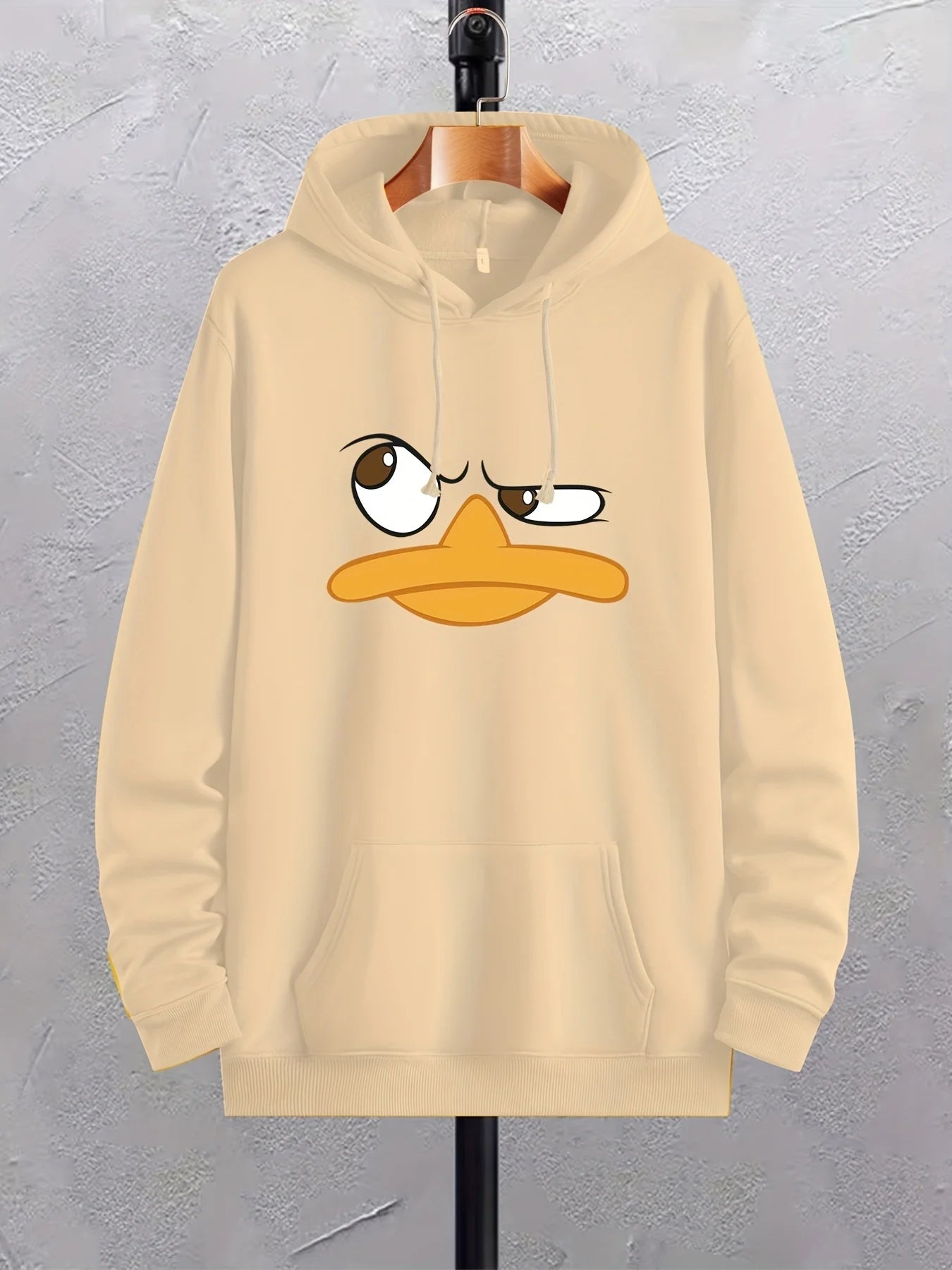 Sweat à capuche imprimé canard de dessin animé pour - Prix imbattables