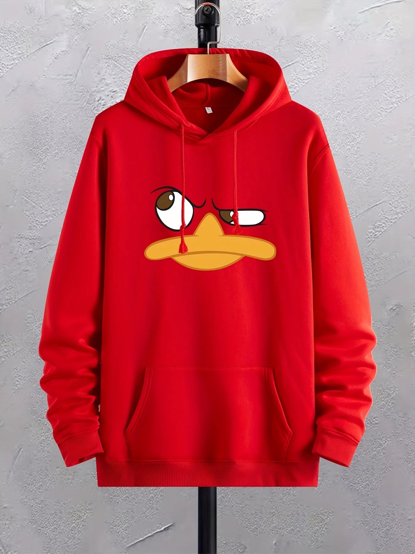 Sweat à capuche imprimé canard de dessin animé pour - Prix imbattables