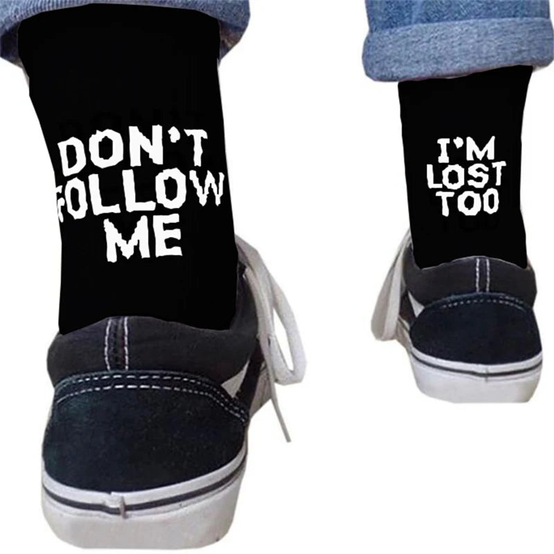 Chaussettes explosives NE ME SUIVEZ PAS, JE SUIS PERDU - Promotion irrésistible - 15%