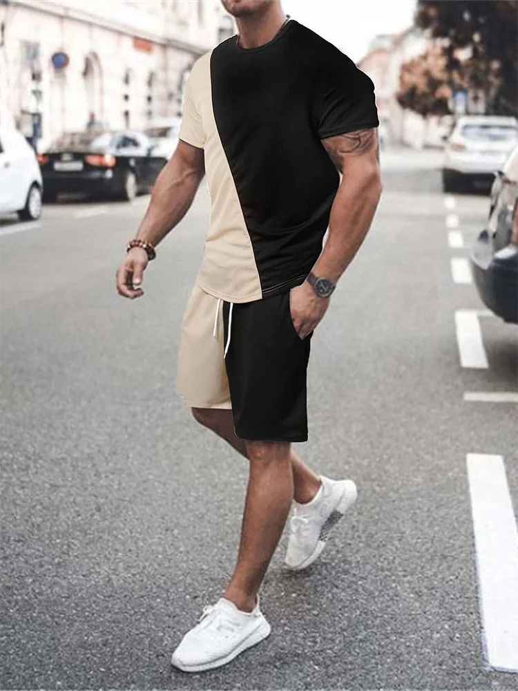 Ensemble t - shirt et short décontractés pour Hommes, - Solde exceptionnel