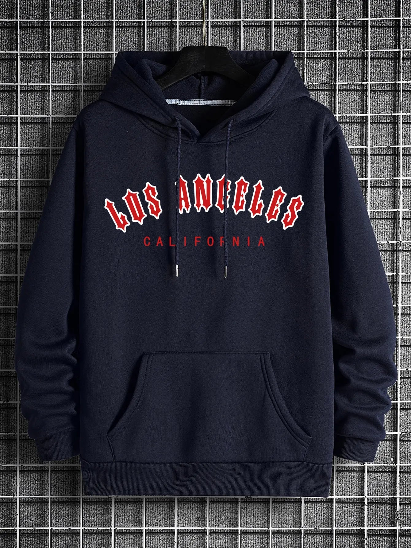 Sweat à capuche à motif de lettre d'art de Los Angeles - Super offre