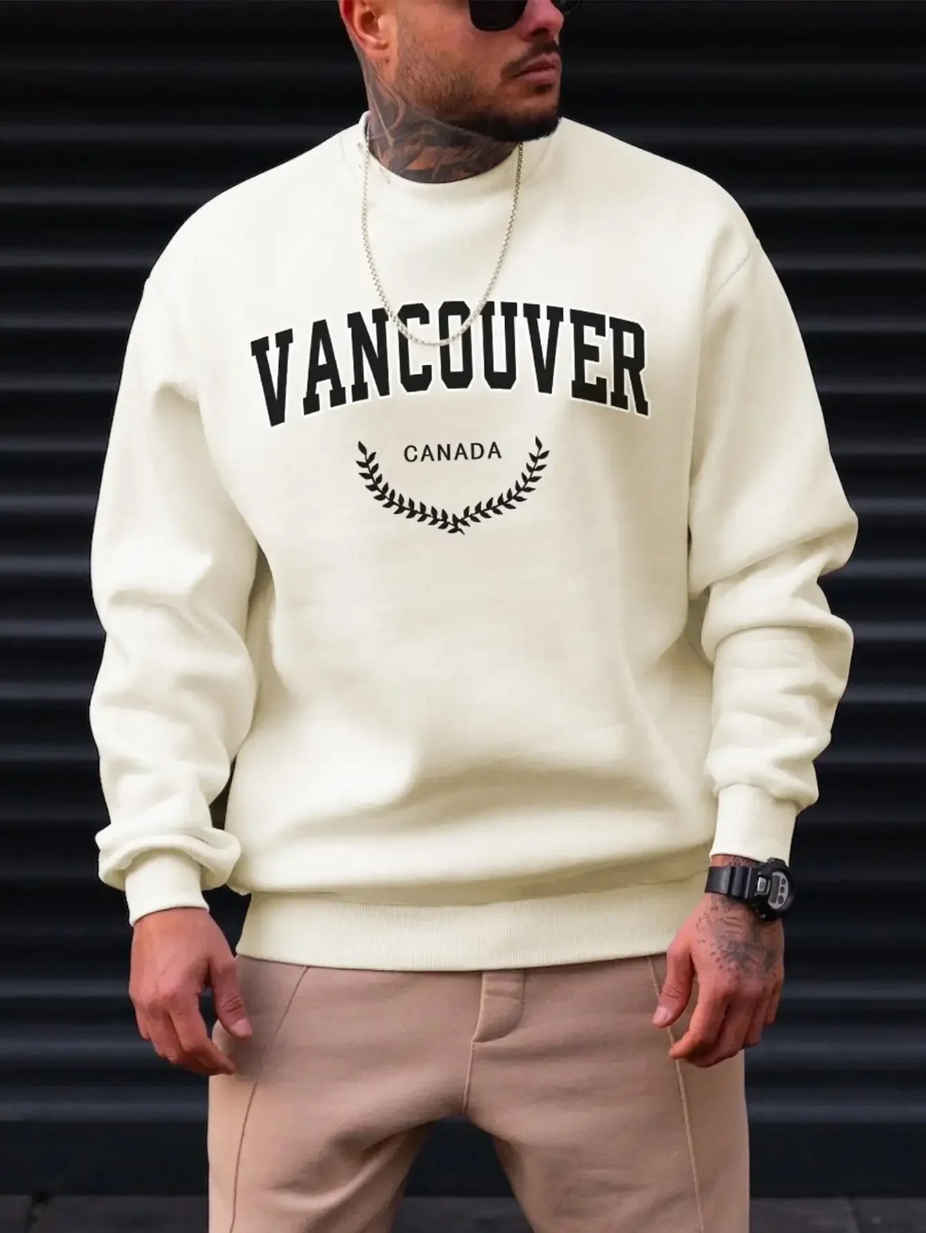 Vancouver Canada Leaf Design Hommes Hauts Automne - Prix imbattables