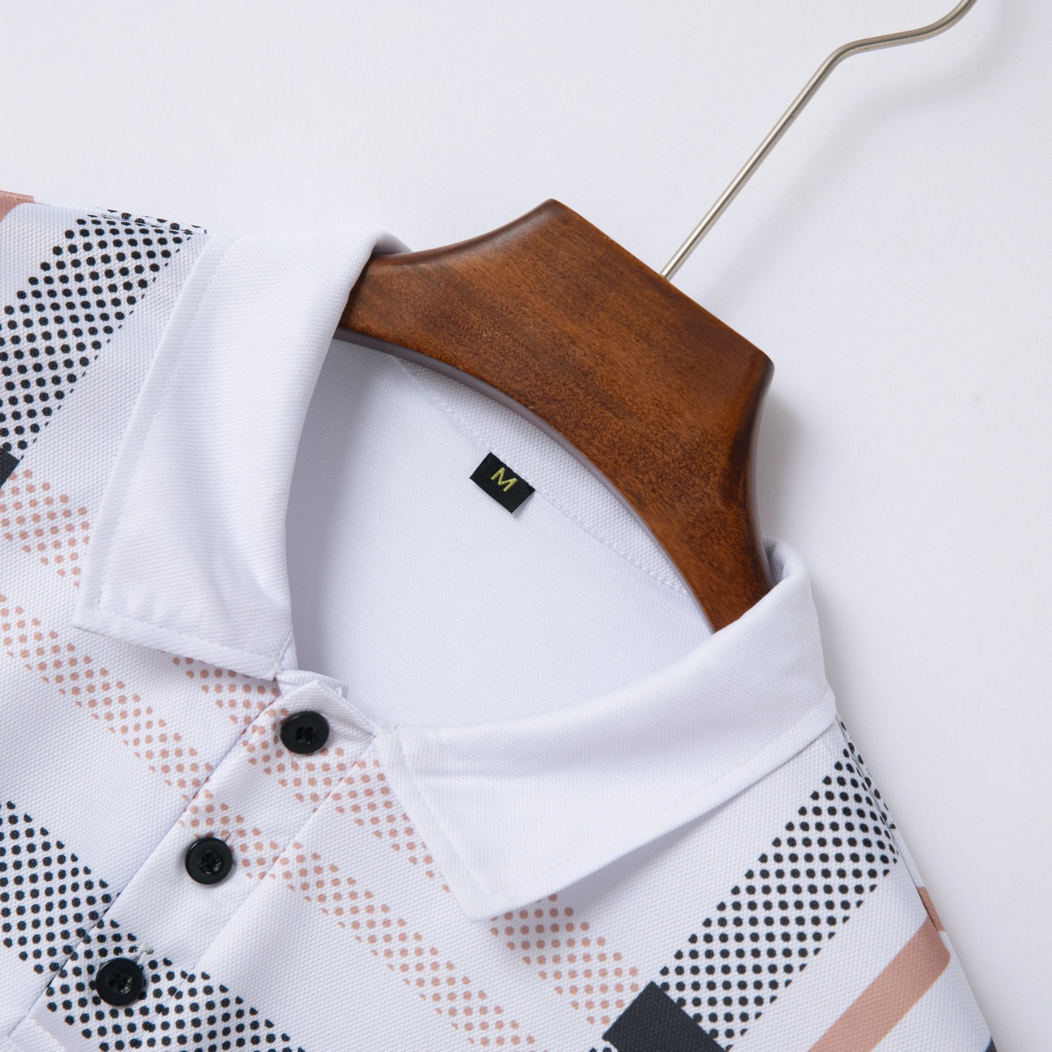 Polo à rayures pour Homme, haut à boutons, col rabattu, - Promotion irrésistible - 15%