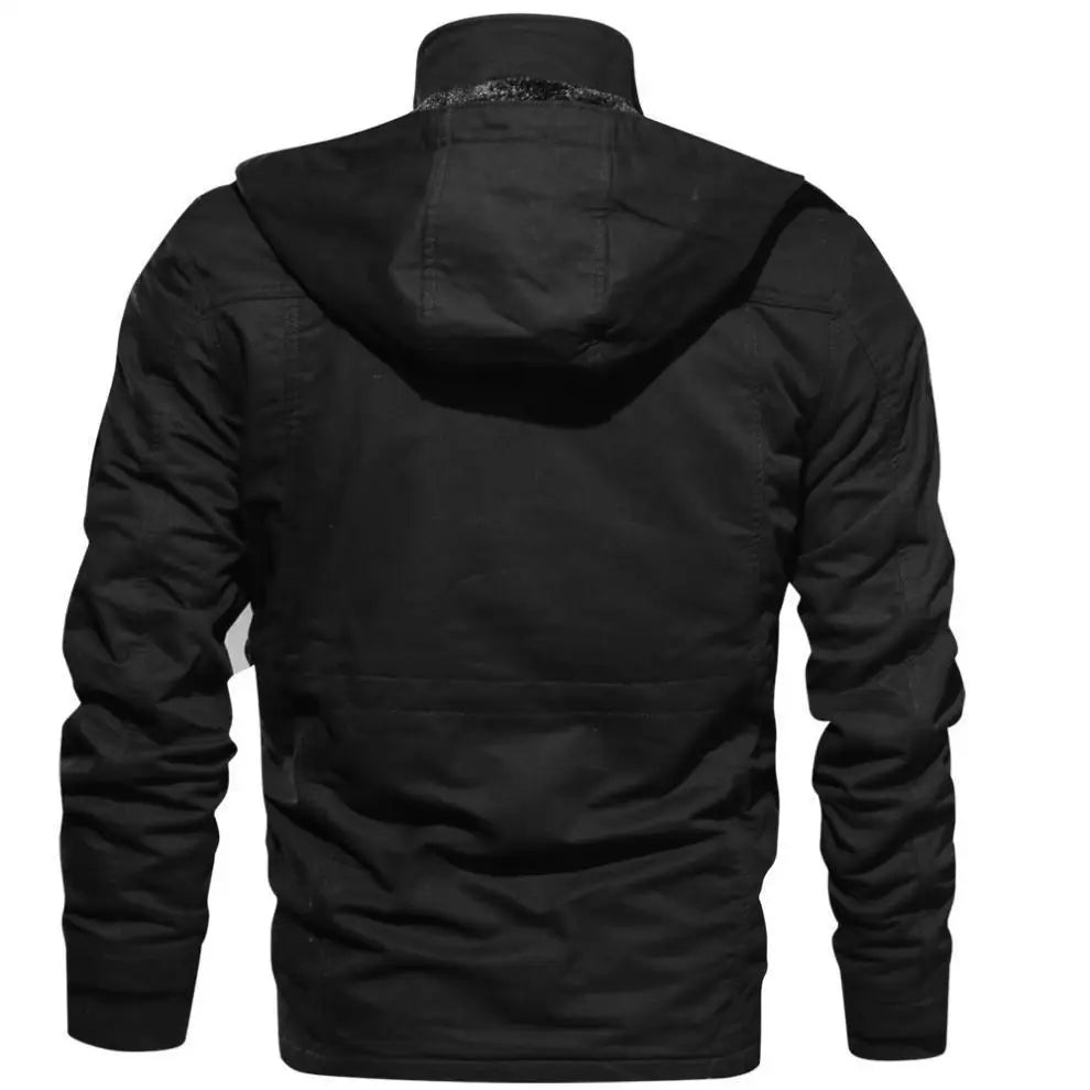 Nouveau manteau en coton épais à capuche amovible et - Réduction attractive - 40%