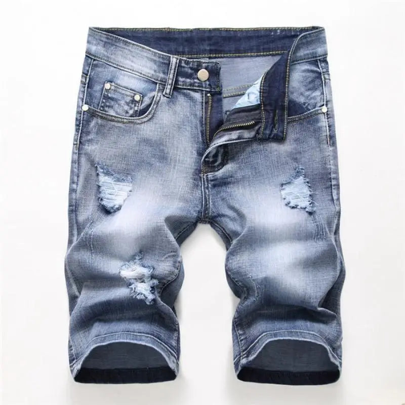 Été Denim Shorts Hommes Fahsion Hole Jean Shorts Bermuda - Offre spéciale - 28%